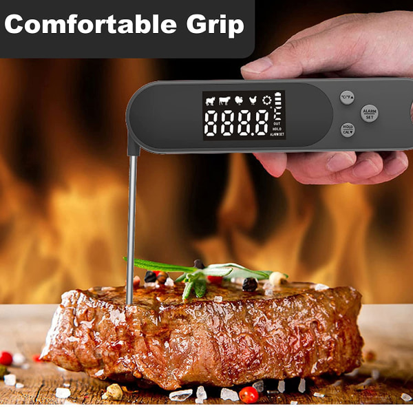 Kötttermometer 2 i 1 Digital Instant Read Vattentät Kött
