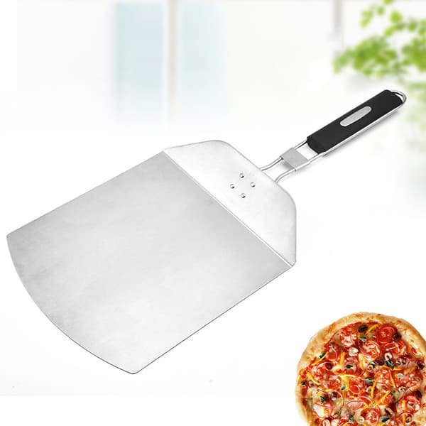 304 Rustfritt Stål Sammenleggbar Pizzaspade Silikonhåndtak