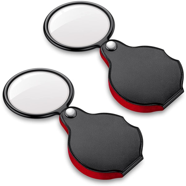 2PCS Upgrade 10X Small Magnifying Glasses for Kids/Senior, Pocke