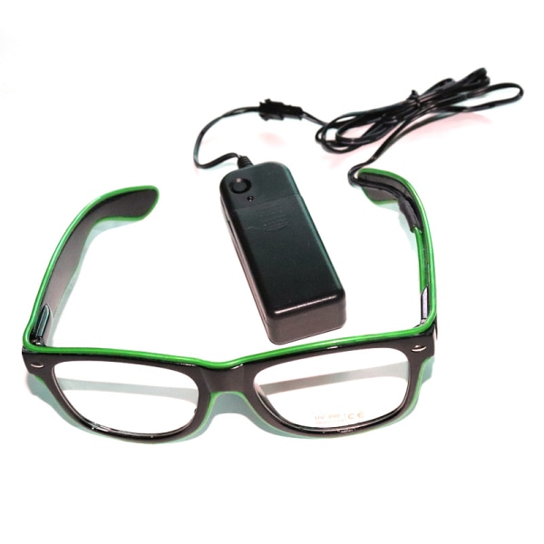 1 Light Up Glasses, sininen 4 moodia LED-lasit EL Wire Neon Light