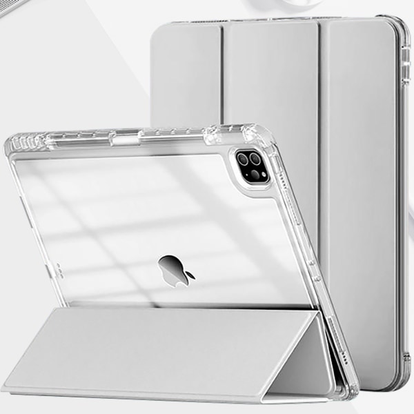 (grå/klar) beskyttelsesveske spesialdesignet for iPad2021/10.2