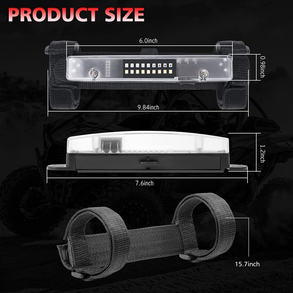 LED Dome Light UTV Interiør Dome Light, Universal Roll Bar Mount