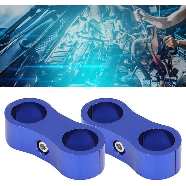 2 stk AN6 slangedeler, Universal slange separator klemme montering adapter (Blå)