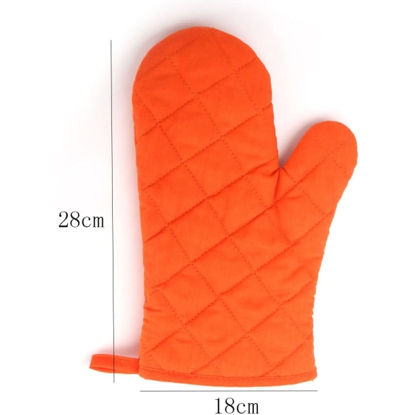 2 stk. Ovnshansker Polyester-bomull Varmebestandige Ovnshansker for Mi