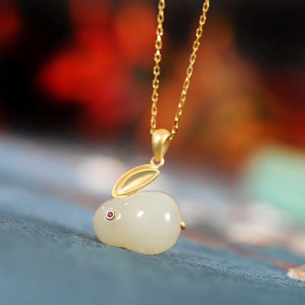 Ny stil yu-kanin design hänge populära lilla kanin halsband