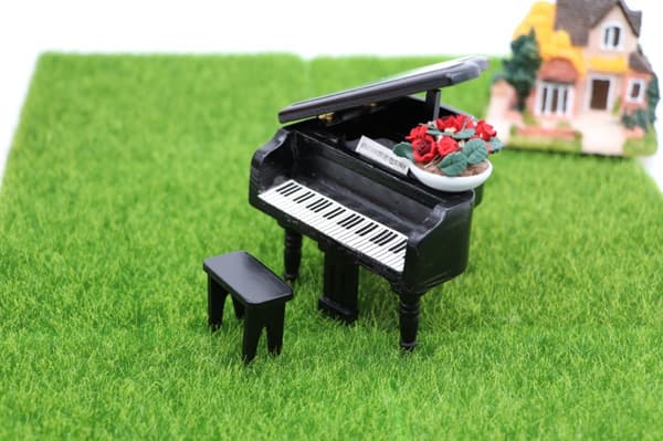 Simuleringsmodell av piano, 1:12 miniatyrdockhusmöbler tillbehör