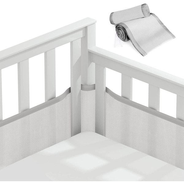 Baby Cabin Bumper, Crib Bumper, 3D Mesh-fôr, Safe for Crib Air