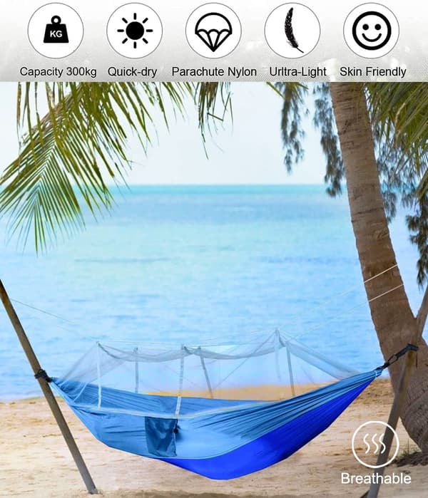 Ultralight Travel Camping Hammock with Mosquito Net 300 kg Load