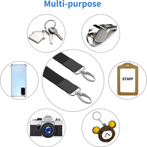 Telefonrem - Telefonhalsrem - Set med 2 telefon-/nyckelremmar för n