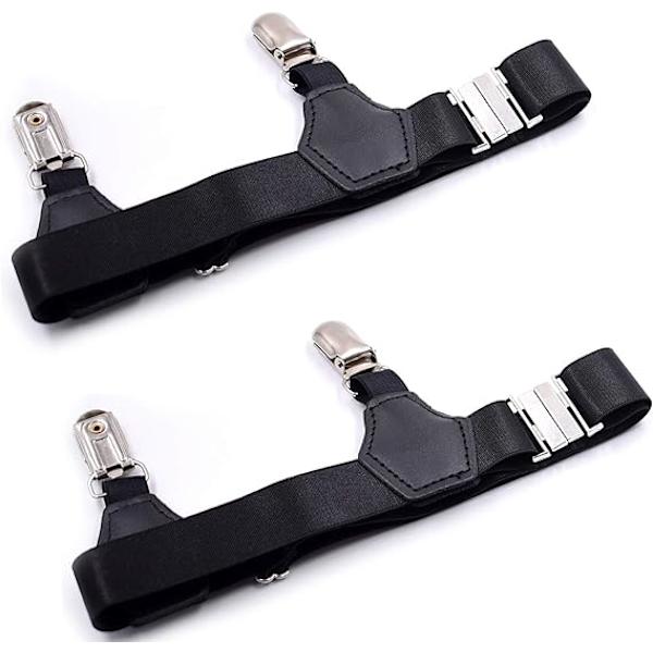 2-delad skjorta och strumpor clips justerbar längd svart