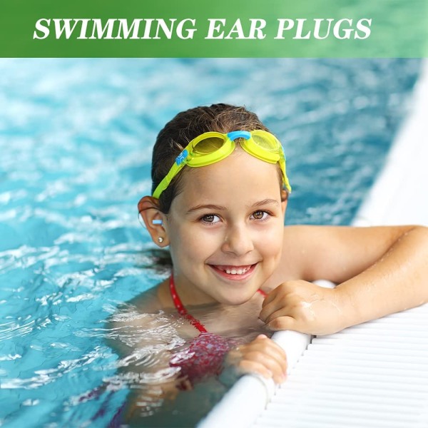 5 par öronproppar för simning, återanvändbara vattentäta silikonöra d673 |  Fyndiq