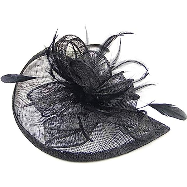 Elegant kvinner Fascinator Hat Brude Fjær Hårklemme Royal Ascot