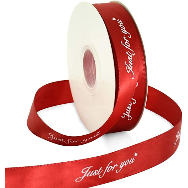 Satinbåndsruller med 'Just for You' tryk - Til bryllup, fødsel