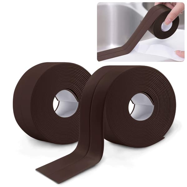 2 ruller vanntett selvklebende tetningsteip (brun), PVC selv
