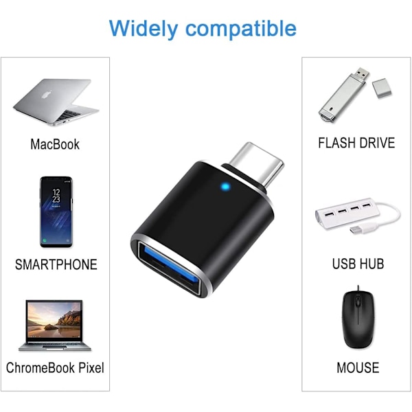 USB C - USB -sovitin (3 kpl), USB C -uros USB 3.0 -naarasliitin