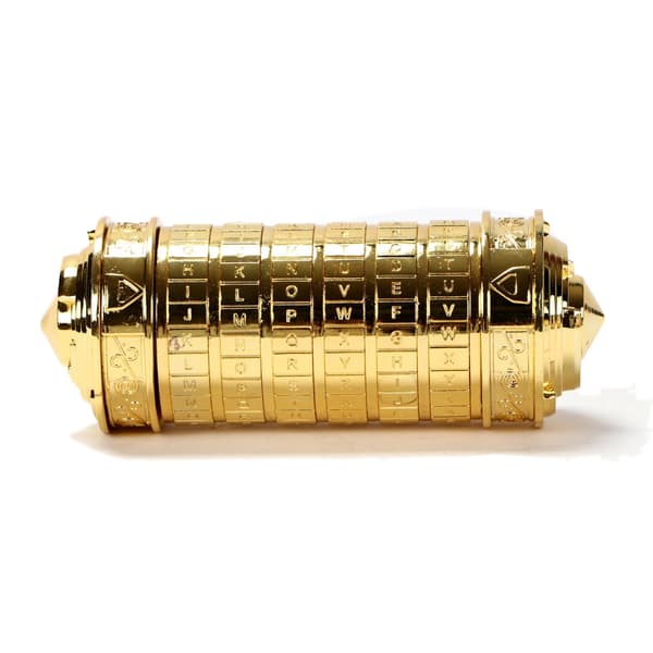 Cryptex Da Vinci Kode Mini Cryptex Lås Puslespilbokse med Skjult (Guld)