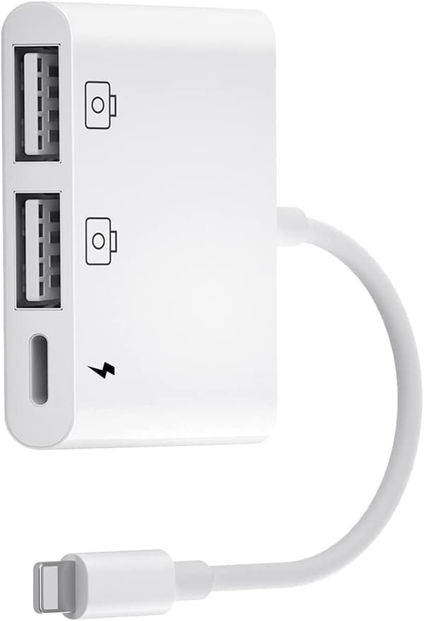 iPhone USB-kamera, 3 i 1 iPhone USB-adapter Lightning USB OTG Fe
