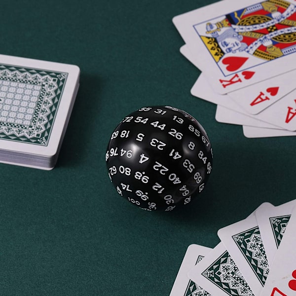 100-sidet polyhedral terning D100 terning sæt med hvide tal 100
