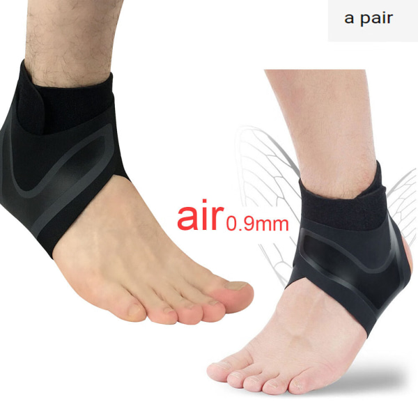 1 par S justerbar fotledsstöd med andningsbara och elastiska polyes