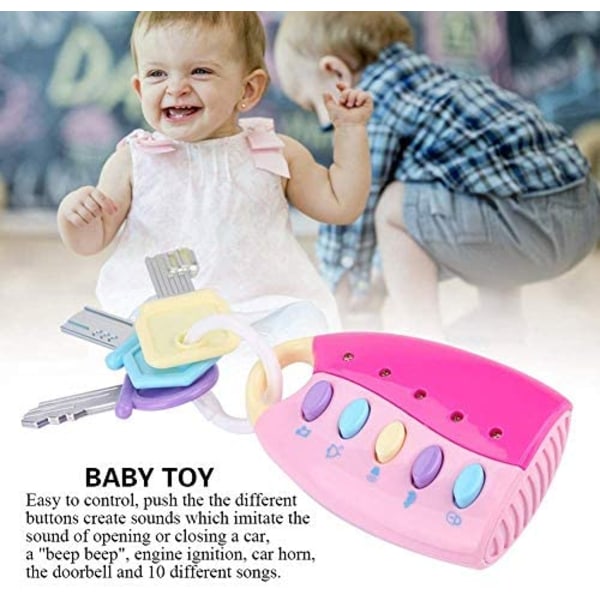 Babybilnøkkel - Pedagogisk leke - Leke med lyd og lys - Utd