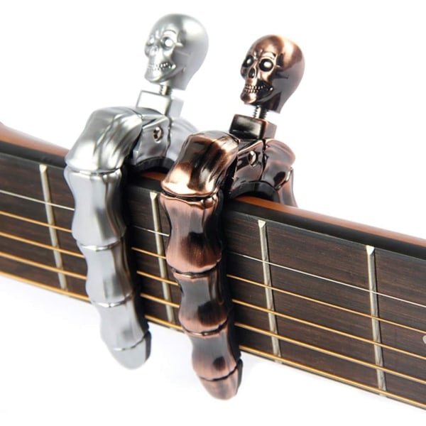 Set med 2 gitarr capo skalle knopp design universal strängar instrument capo