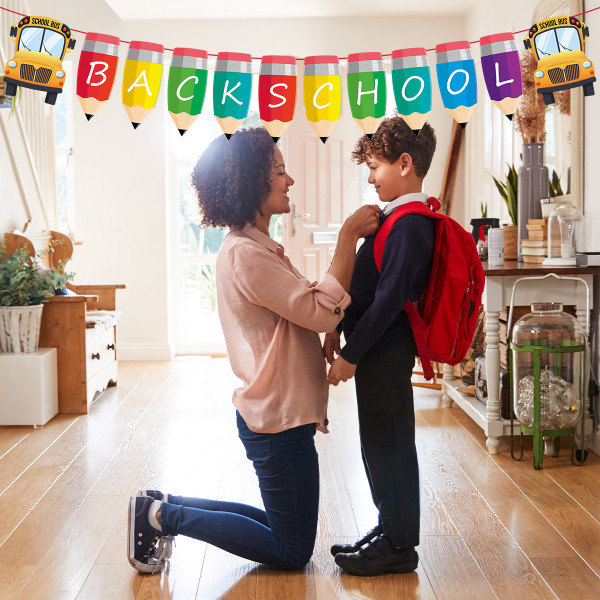 2M*3 st Back to School-tema flaggbanderoll Back to School dekorativ