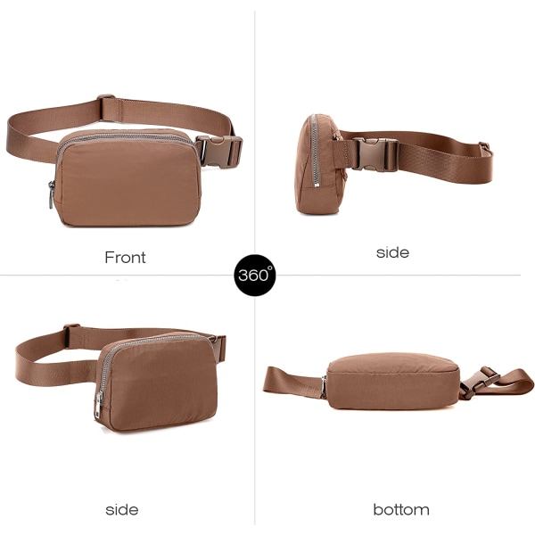 Fanny Belt Bag Midjeväska Crossbody Väskor Bum Bag för Löpning Vandring