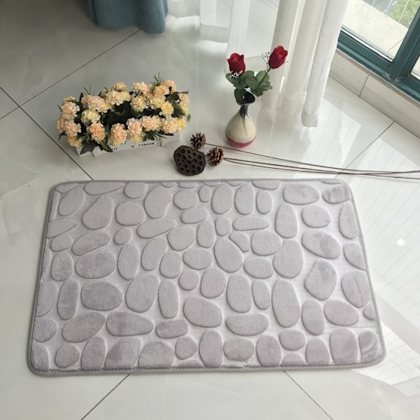 One Piece Tummanpunainen Flanelli Koti Kivinen Lattiamatto 40x60cm Absorbe