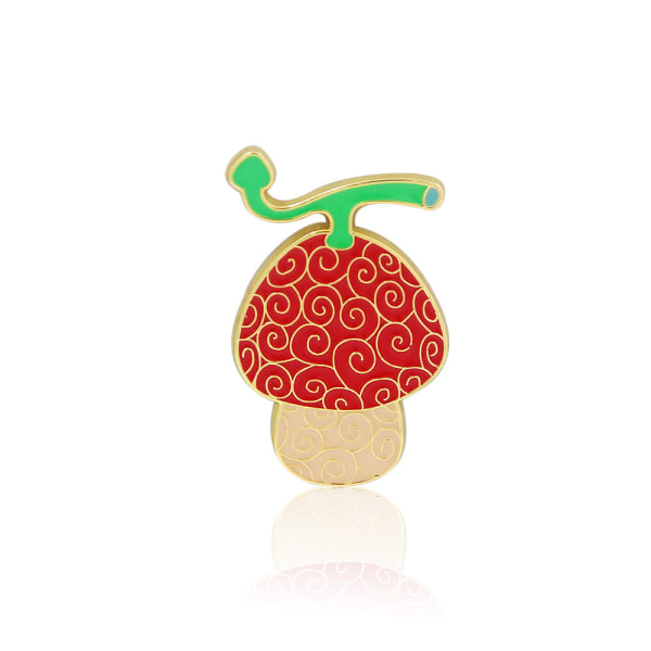 Anime Peripheral Sea Thief King Demon Fruit Burnt Rubber Brooch