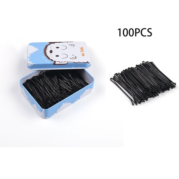 100Pcs (plain weave) Bobby Pins Black, Grips Hair Pins Hair Grip