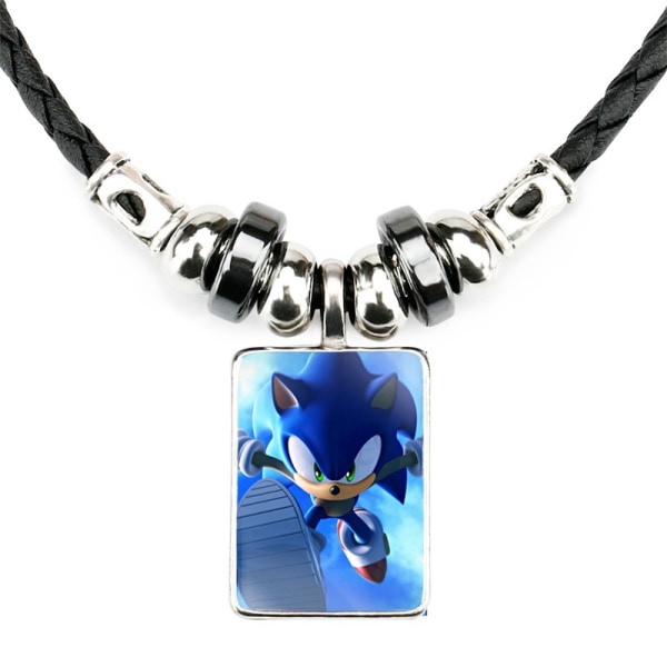 Sonic the Hedgehog Obsidian Pendant Necklace (Style 3) C