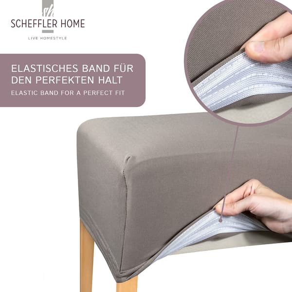 Stretch Stolskydd / Set om 2 / Bourgogne / Elastiskt Stolskydd