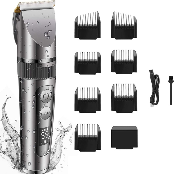 Langaton sähköinen hiustenleikkuri IPX6 ammattikäyttöön tarkoitettu miesten hiustenleikkuu