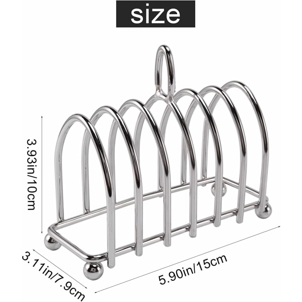 1 høykvalitets brødrister i rustfritt stål for 6 skiver toast