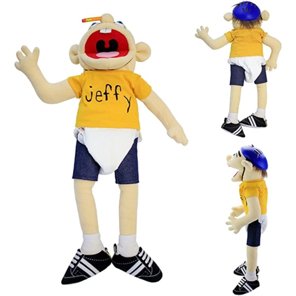 Werakou Jeffy Puppet, 60 cm/23,6 tommer jentebukkdukke,