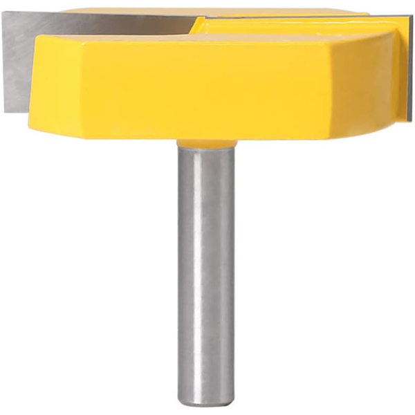 8 mm frässtål, bottenrengöringsplaningsfräs, T-spår T-spårfrässtål, 8x57 mm botten, gult blad