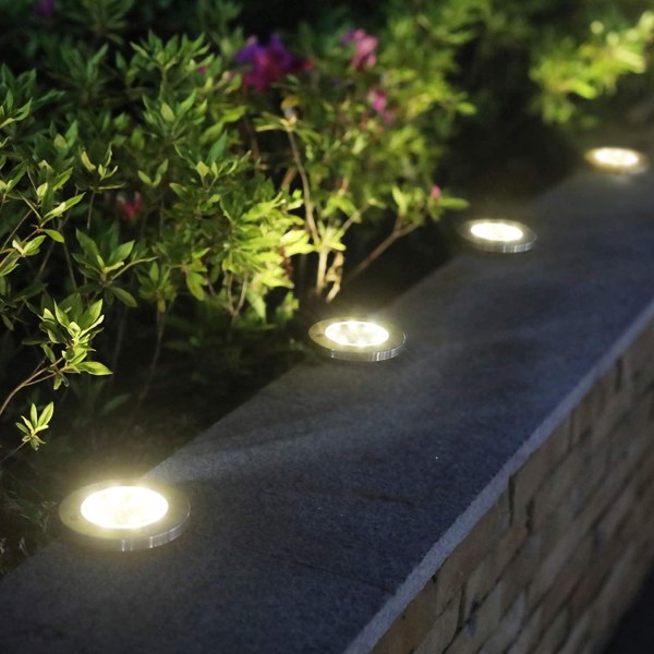 Solcellelamper utendørs hage, dekklamper sol - 8 LED, utendørs