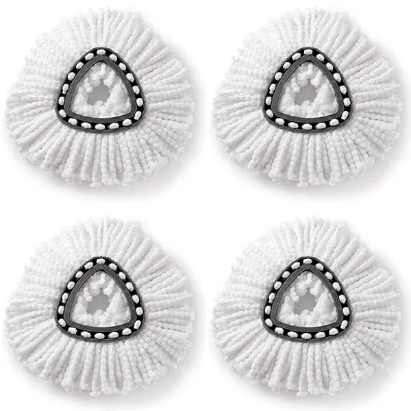 Set med 4 stk. roterende mopphoder - Reservehode for mopp kompatibel med O Cedar, etterfyllinger for mopp