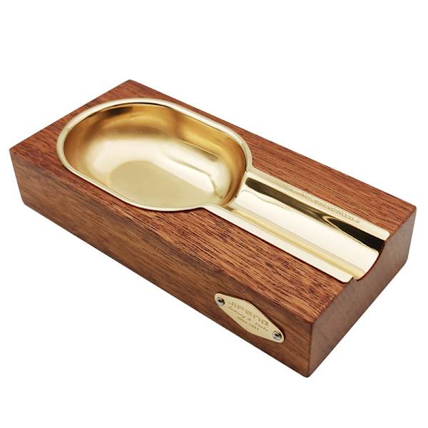 Solid Wood Base Copper Metal Ashtray Cigar|Cigar Accessories（Ebony）