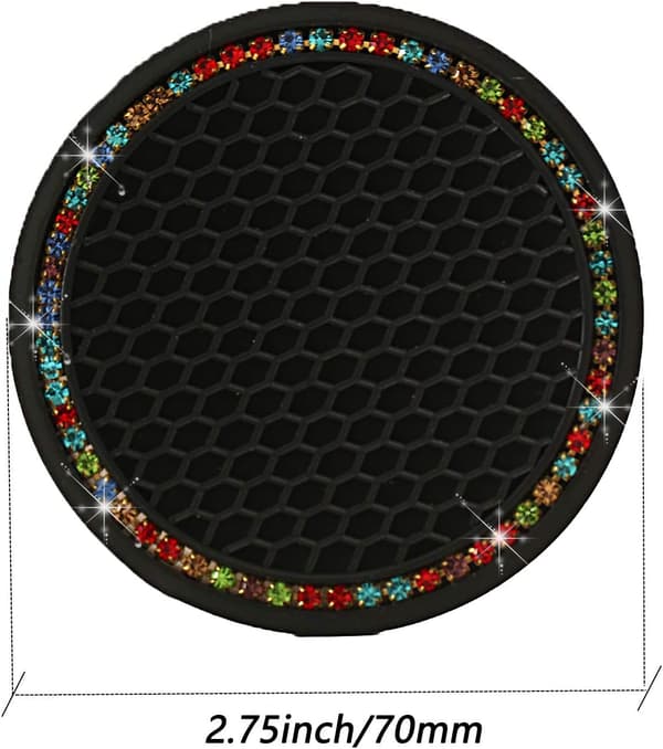 Sæt med 2 Bling Bil Coasters, Drikkekopholder Coaster, Universal