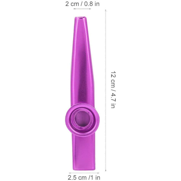 Sæt med 6 metal kazoo musikinstrumenter, metal kazoo musikfl