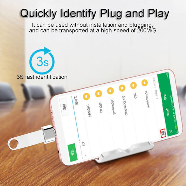 USB C - USB -sovitin (4 kpl), OTG USB C - USB -sovitin, USB-naaras - USB C -uros
