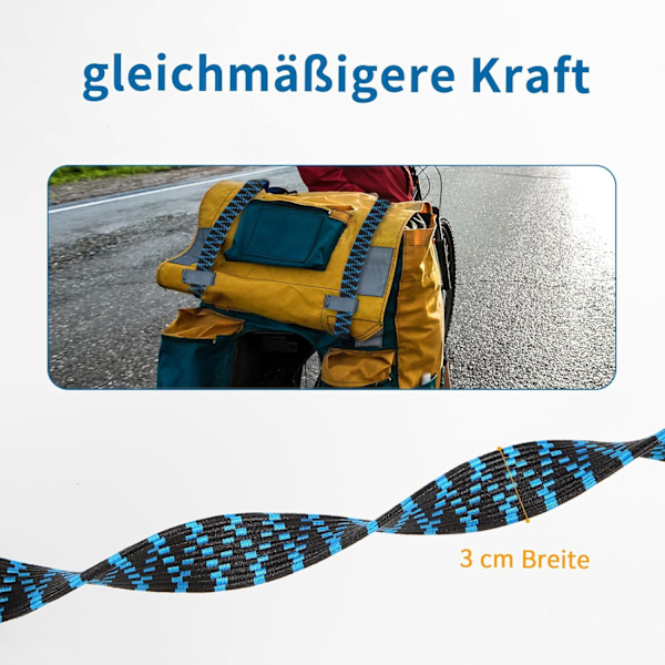 4x 2M elastiske spennere med kroker, justerbar elastisk spenner Bungee Bungee Flat Elast
