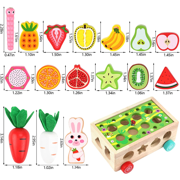 Montessori pædagogisk legetøj til småbørn af træ til drengepiger