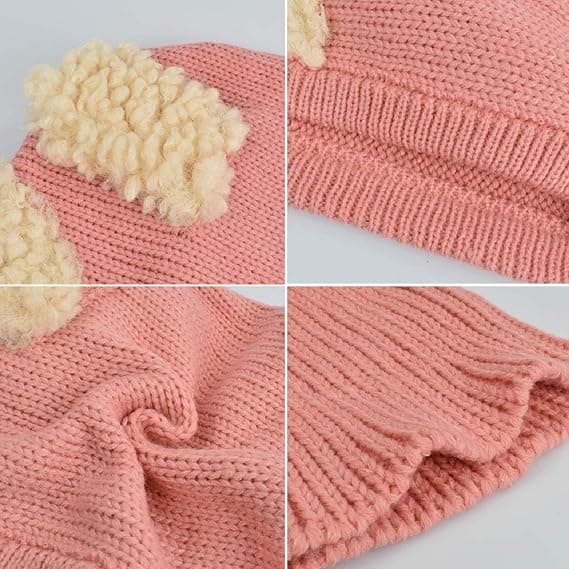 Koreansk vintervalpsformad en bit ull babycape varm sjal Ba