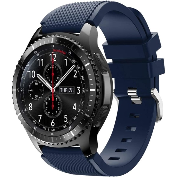 Mörkblå - Rem kompatibel med Samsung Gear S3 Frontier/Gear