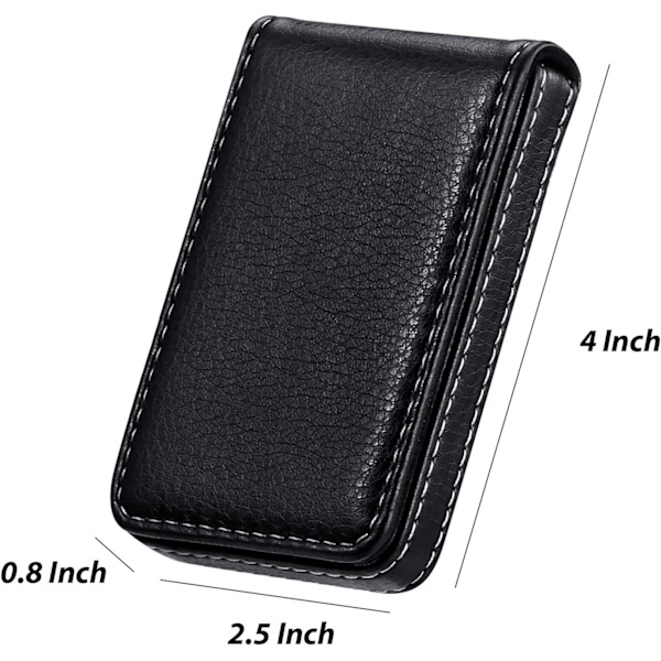 2 stk. Visitkort Holder, Lodret Version PU Læder Busin
