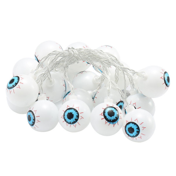 LED Halloween øjenlyskæde spøgelsesøjeform batteriboks g