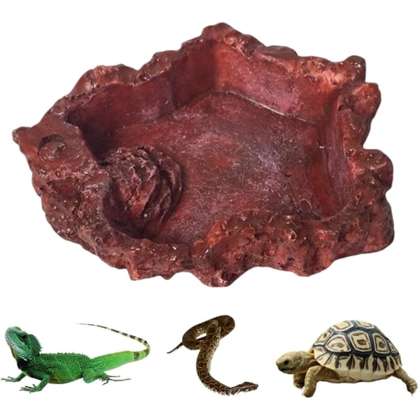 Reptile Feeding Bowl, Resin Reptile Food Bowl, Pet Food and Water