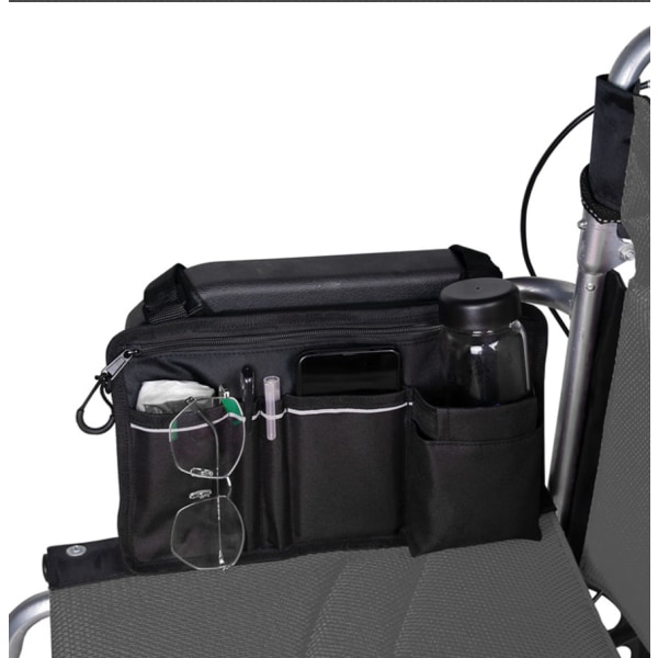 Kørestols opbevaringstaske, kørestolstaske, hængende armlænsopbevaring